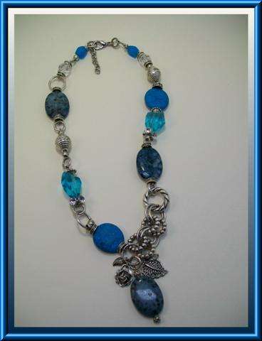 Chunky Turquoise, Jasper and Glass Necklace