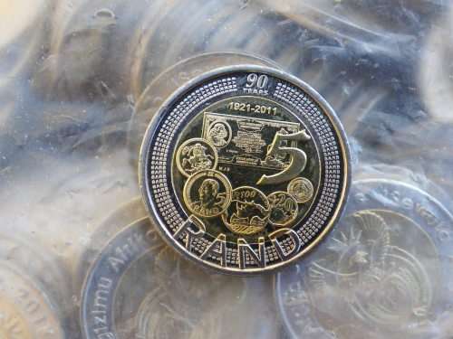 90TH ANNIVERSARY OF SOUTH AFRICAN RESERVE BANK IN SEALED BAG OF 400 R5 UNTOUCHED