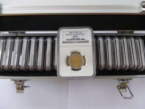 2008 NELSON MANDELA 90TH BIRTHDAY.  20 X NGC GRADED MS66 WITH CASE INCLUDED