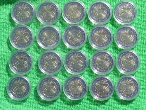 2015 COINAGE OF GRIQUA TOWN 1815-2015 R5 UNCIRCULATED COINS. SEALED IN COIN CAPSULES FOR PROTECTION.