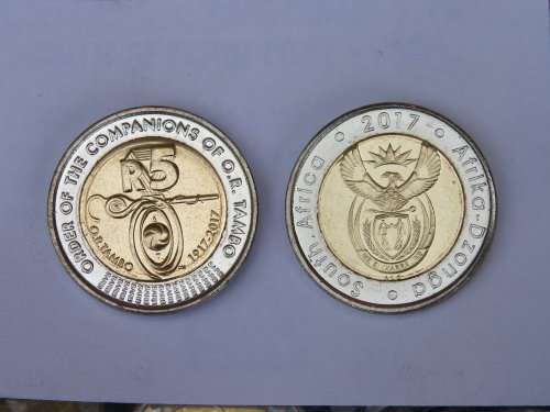 NEW COMMEMORATIVE 2017 R5 IN RECOGNITION OF THE ''ORDER OF THE COMPANIONS OF OR TAMBO''.