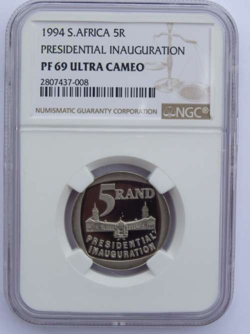 1994 PRESIDENTIAL INAUGURATION BUILDING IN FRONT. NGC GRADED PROOF 69 ULTRA CAMEO. HIGH GRADE!