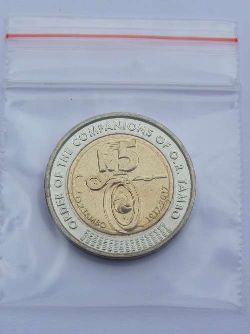 NEW COMMEMORATIVE 2017 R5 IN RECOGNITION OF THE ''ORDER OF THE COMPANIONS OF OR TAMBO''.