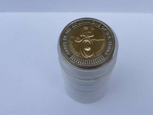 THE NEW COMMEMORATIVE R5 IN RECOGNITION OF THE ''ORDER OF THECOMPANIONS OF OR TAMBO''. 18 UNC P/TUBE