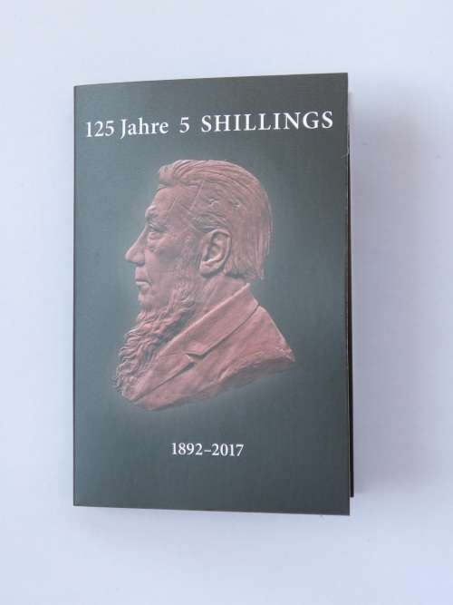 2017 125TH ANNIVESARY OF 1892 5 SHILLING. NGC GRADED PROOF 69UC. MINTED IN BERLIN. SCARCE!!