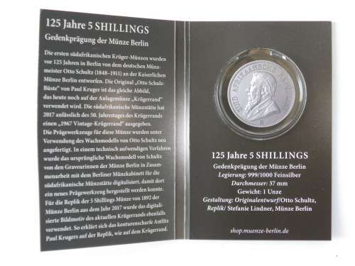 2017 125TH ANNIVESARY OF 1892 5 SHILLING. NGC GRADED PROOF 69UC. MINTED IN BERLIN. SCARCE!!