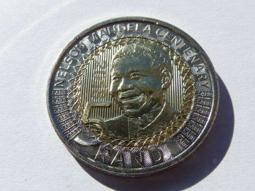 NEW 2018 NELSON MANDELA CENTENARY CIRCULATION R5 COIN.  UNCIRCULATED COINS FROM SEALED BAG