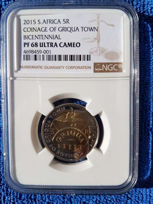 2015 SOUTH AFRICA R5. PROOF COINAGE OF GRIQUA TOWN. PF68 ULTRA CAMEO