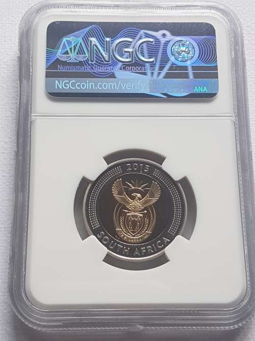 2015 SOUTH AFRICA R5. PROOF COINAGE OF GRIQUA TOWN. PF69 ULTRA CAMEO- FINEST KNOWN GRADE-