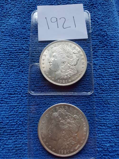 1921 USA- SILVER MORGAN DOLLARS -PRICE IS FOR BOTH-
