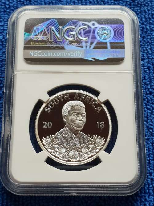 2018 NELSON MANDELA PROOF SILVER R1 - LIFE OF A LEGEND ROBBEN ISLAND-  NGC PF70UC -FINEST KNOWN!