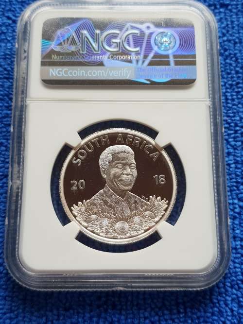2018 NELSON MANDELA PROOF SILVER R1 - LIFE OF A LEGEND ROBBEN ISLAND-  NGC PF70UC -FINEST KNOWN!