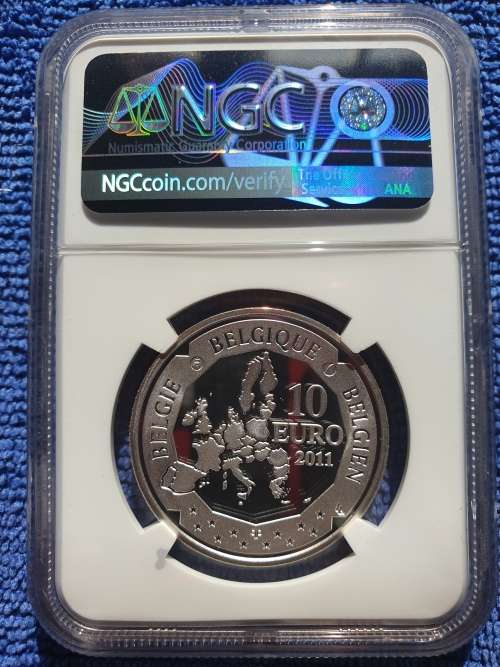 2011 SILVER 10 EURO SOUTH POLE DISCOVERY - 100TH ANNIVERARY- NGC GRADED PF69 UC - SCARCE IN GRADED!!