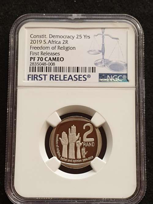 NEW!! 2019 8 PROOF COIN SET -CONSTITUTIONAL DEMOCRACY *25TH ANNIVERSARY* FINEST KNOWN !! ALL PF 70