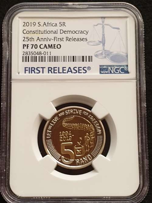 NEW!! 2019 8 PROOF COIN SET -CONSTITUTIONAL DEMOCRACY *25TH ANNIVERSARY* FINEST KNOWN !! ALL PF 70