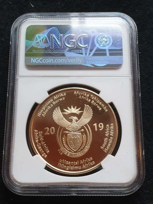 2019 BRONZE ALLOY R50 -25y CONSTITUTIONAL DEMOCRACY-  -FIRST RELEASES!!-   NGC MS70   FINEST KNOWN!!