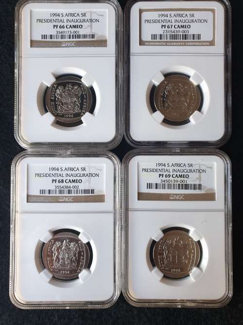 1994 PRESIDENTIAL INAUGURATION PROOF CAMEO SET*NGC PF66 67 68 69 CAMEO* **NOT UC** BID IS PER COIN!!