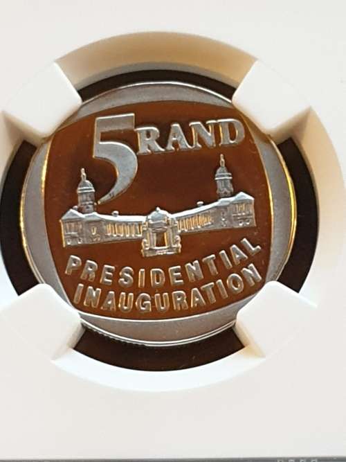 1994 PRESIDENTIAL INAUGURATION R5   - *NO STEPS*  NGC GRADED PROOF 70 ULTRA CAMEO **FINEST KNOWN!!
