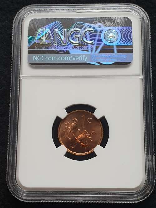 1965 SOUTH AFRICA PROOF 1c -ENGLISH- NGC GRADED PF66RB **HIGH GRADE ONLY 3 HIGHER IN RB**
