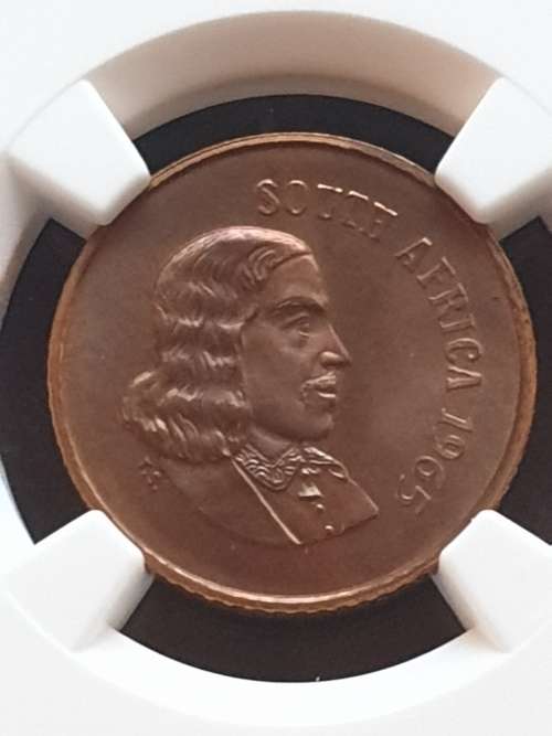 1965 SOUTH AFRICA PROOF 1c -ENGLISH- NGC GRADED PF67RB **FINEST KNOWN!! TOP POP!!
