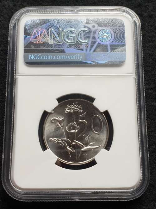 1965 SOUTH AFRICA 50c -AFRIKAANS- NGC GRADED PROOF67. **3RD FINEST!!**