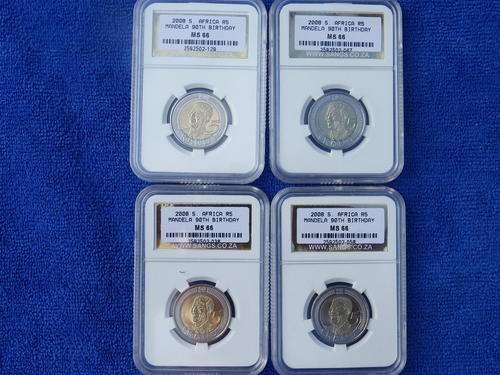 2008 SANGS GRADED 90 TH BIRTHDAY MS66 BID IS FOR 4 COINS