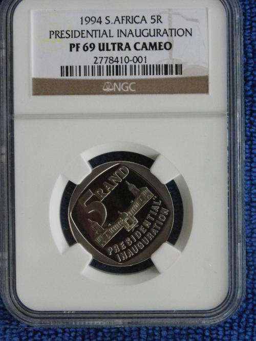 1994 PRESIDENTIAL INAUGURATION5 NGC GRADED PROOF 69 ULTRA CAMEO.HIGH VALUE COIN