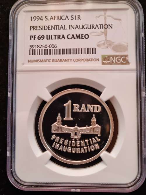 1994 SILVER R1 -PRESIDENTIAL INAUGURATION- NGC PROOF 69 ULTRA CAMEO. **2ND FINEST KNOWN**