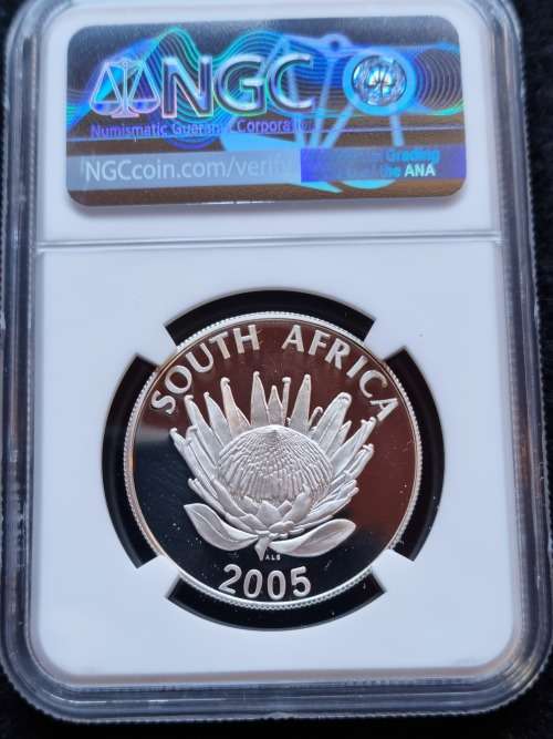 2005 SILVER R1 -ALBERT LUTHULI- NGC GRADED PF67 ULTRA CAMEO
