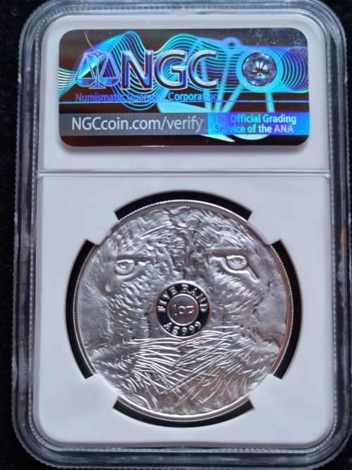 2020 BIG FIVE SILVER PROOF R5 -SPOTTED LEOPARD- NGC GRADED PF70 **PERFECT TOP POP!!**