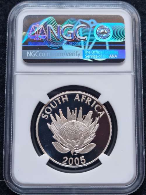 2005 SILVER R1 -ALBERT LUTHULI- NGC GRADED PF69 ULTRA CAMEO