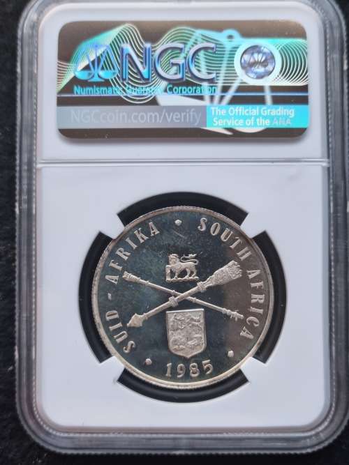 1985 SILVER R1 -PARLIAMENT ANNIVERSARY-  NGC GRADED PF63 ULTRA CAMEO