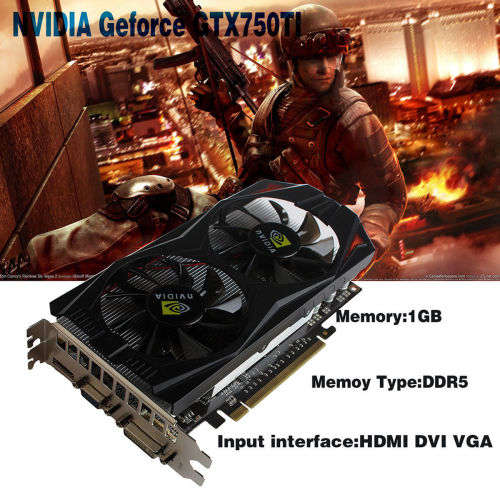 nVIDIA GeForce GTX750Ti 1GB DDR5 PCI-Expressx16 Video Graphics Card