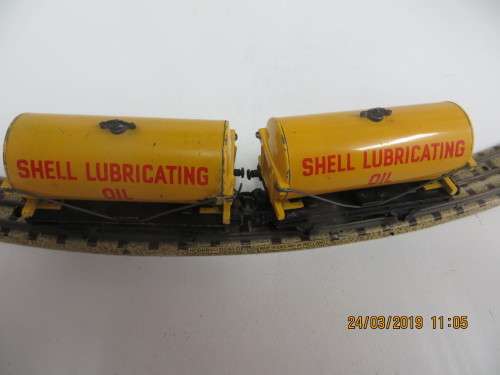 Hornby Dublo Shell Lubricating Oil Wagons x 2
