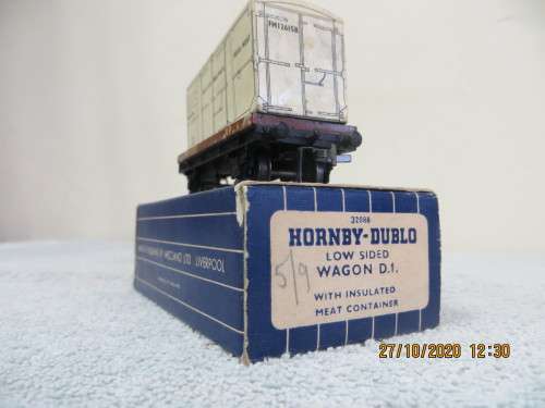 Hornby Dublo 3 rail  BR Low Sided Wagons x 4