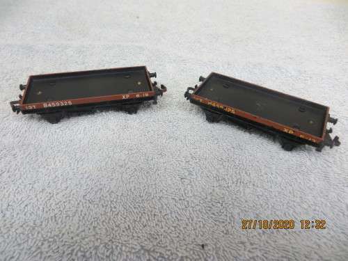 Hornby Dublo 3 rail  BR Low Sided Wagons x 4
