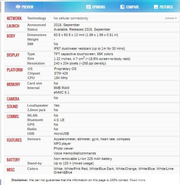 Alcatel Go Smartwatch