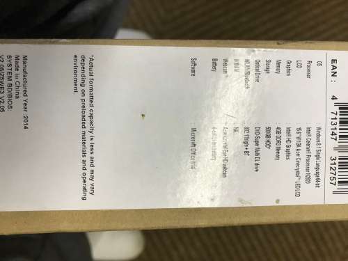 Acer Aspire E - 15.6 " , Intel Celeron , 15.6 '' HD, 4 GB DDR 3 , 500 GB HDD