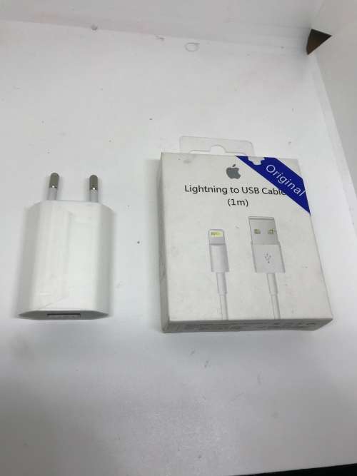 Original Apple USB Wall Plug + Sealed Boxed USB to Lightning Cable