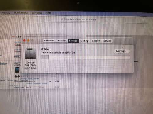 MacBook Pro 13 Inch , Core i5 , 4 GB RAM , 240 GB Storage