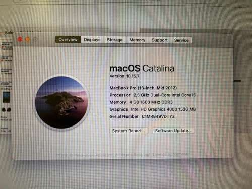 MacBook Pro 13 Inch , Core i5 , 4 GB RAM , 240 GB Storage