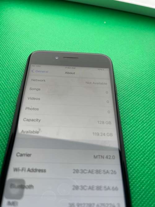 Clearance !!! iPhone 7 128 GB  - No Touch ID / Home button -100% Battery health