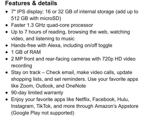 KINDLE FIRE 7 TABLET