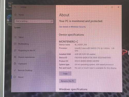 Clearance: PACKARD BELL MONTERO C 14.1` NOTEBOOK