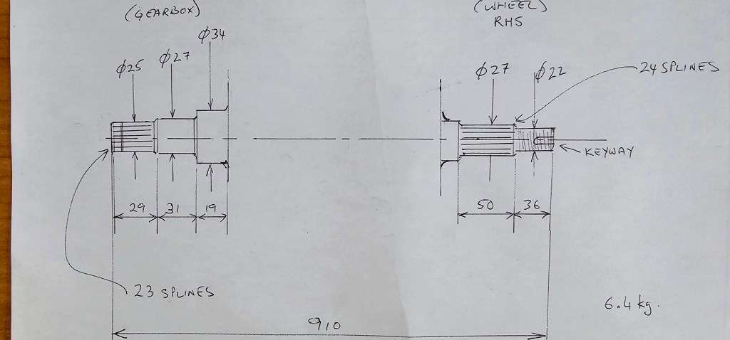Toyota Conquest/Tazz 1.3/1.6 Driveshaft RHS