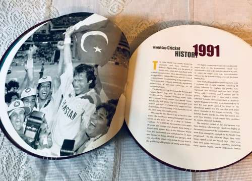 World Cup Cricket Book Shaped Like A Cricket Ball