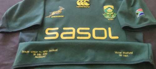 Rugby Jersey - Springbok Match Worn Jersey Victor Matfield