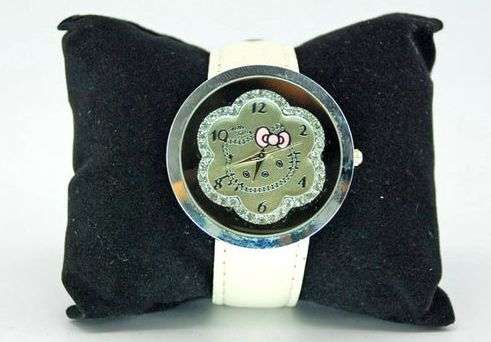 Hello Kitty Watch with Crystals in White