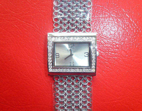 Guess Watch - Charm Beautiful Silvery & Inset Wrist Watch