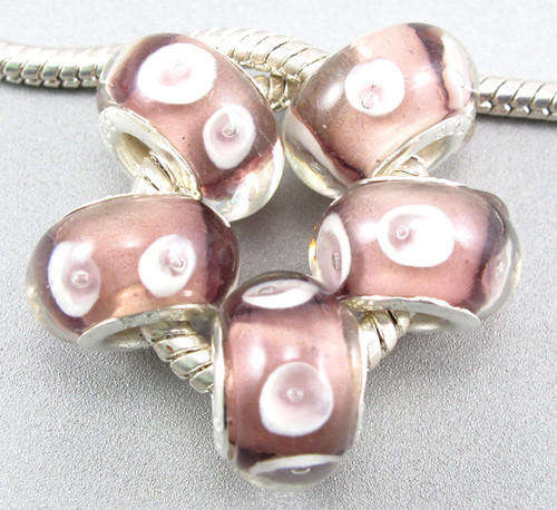 Bead, Brown Murano Style - fits most European Style Charm Bracelets